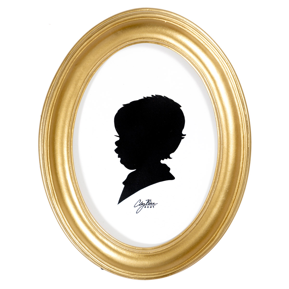 Gold Oval frame